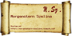 Morgenstern Szelina névjegykártya